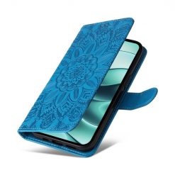 Peňaženkové puzdro Embossing Pattern Slnečnica modré – Xiaomi Redmi Note 14 5G | Kryty na mobil Kryty na mobil | Peňaženkové puzdro Embossing Pattern Slnečnica modré – Xiaomi Redmi Note 14 5G | Kryty na mobil