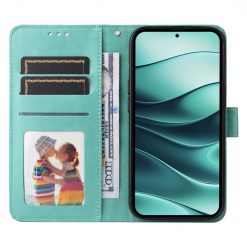 Peňaženkové puzdro Embossing Pattern Slnečnica zelené – Xiaomi Redmi Note 14 5G | Kryty na mobil Kryty na mobil | Peňaženkové puzdro Embossing Pattern Slnečnica zelené – Xiaomi Redmi Note 14 5G | Kryty na mobil