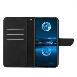 Kryty na mobil | Peňaženkové puzdro Embossing Pattern Stitchy case čierne – Xiaomi Redmi Note 14 (4G) | Kryty na mobil