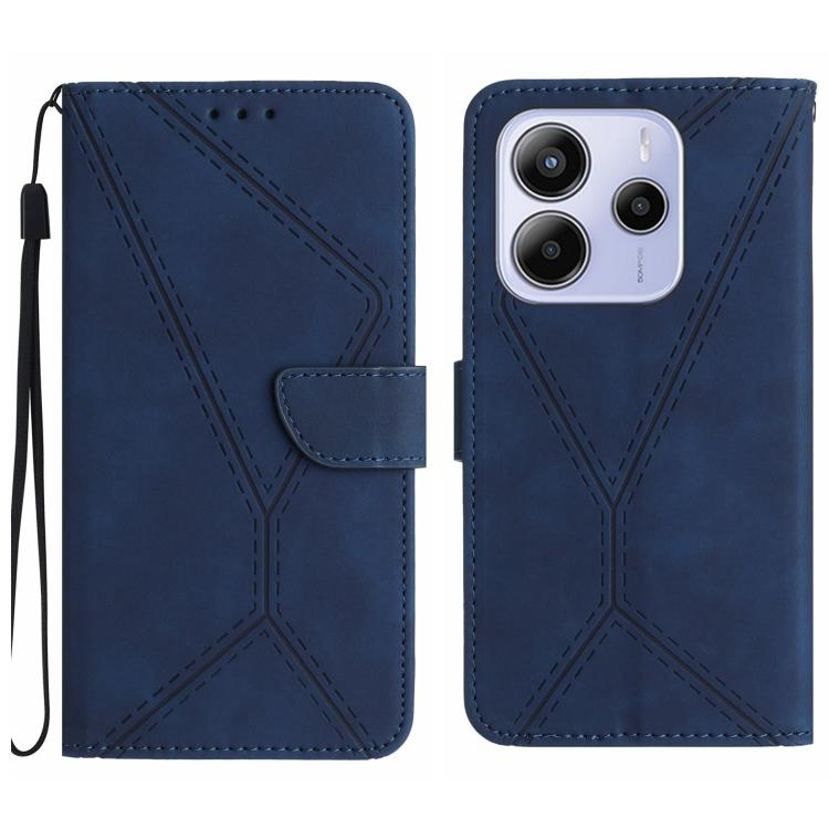 Peňaženkové puzdro Embossing Pattern Stitchy case modré – Xiaomi Redmi Note 14 (4G) | Kryty na mobil Kryty na mobil | Peňaženkové puzdro Embossing Pattern Stitchy case modré – Xiaomi Redmi Note 14 (4G) | Kryty na mobil
