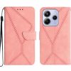 Kryty na mobil | Peňaženkové puzdro Embossing Pattern Stitchy case červené – Xiaomi Redmi Note 14 (4G) | Kryty na mobil