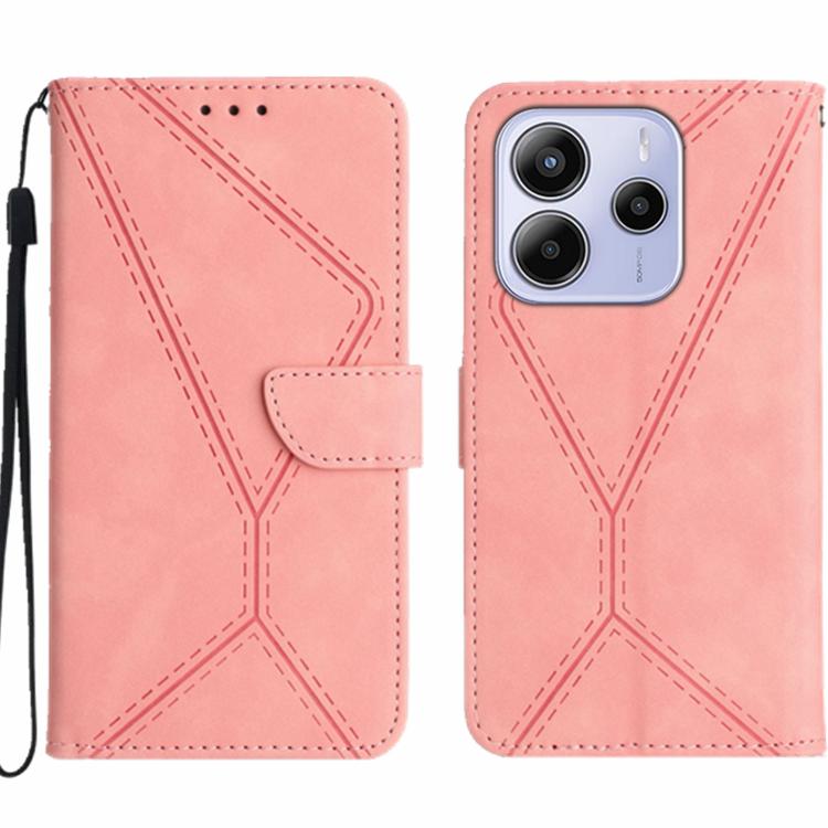 Peňaženkové puzdro Embossing Pattern Stitchy case ružové – Xiaomi Redmi Note 14 (4G) | Kryty na mobil Kryty na mobil | Peňaženkové puzdro Embossing Pattern Stitchy case ružové – Xiaomi Redmi Note 14 (4G) | Kryty na mobil