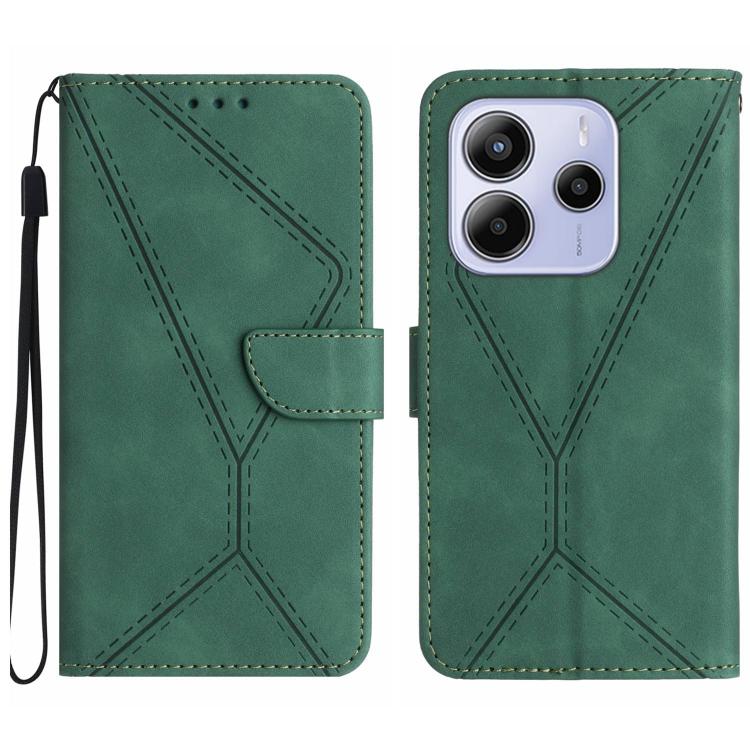 Peňaženkové puzdro Embossing Pattern Stitchy case zelené – Xiaomi Redmi Note 14 (4G) | Kryty na mobil Kryty na mobil | Peňaženkové puzdro Embossing Pattern Stitchy case zelené – Xiaomi Redmi Note 14 (4G) | Kryty na mobil