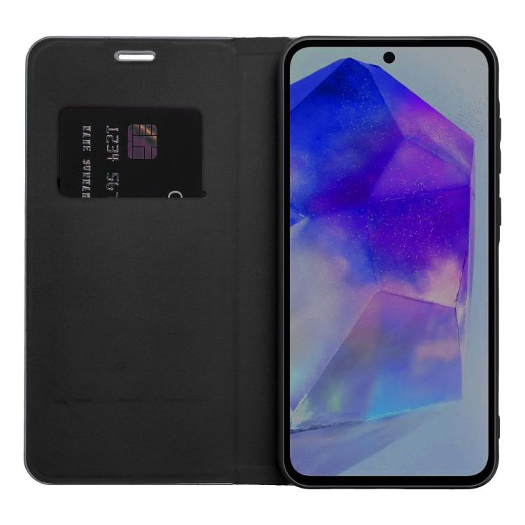 Knižkové puzdro Luna Carbon čierne – Samsung Galaxy A36 | Kryty na mobil Kryty na mobil | Knižkové puzdro Luna Carbon čierne – Samsung Galaxy A36 | Kryty na mobil