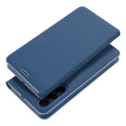Kryty na mobil | Knižkové puzdro Luna Carbon modré – Samsung Galaxy A36 | Kryty na mobil