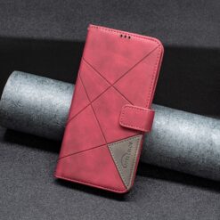 Kryty na mobil | Knižkové puzdro Rhombus červené – Samsung Galaxy A36 | Kryty na mobil