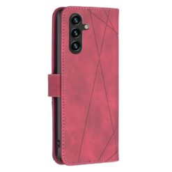 Kryty na mobil | Knižkové puzdro Rhombus červené – Samsung Galaxy A36 | Kryty na mobil
