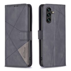 Knižkové puzdro Rhombus čierne – Samsung Galaxy A56 | Kryty na mobil Kryty na mobil | Knižkové puzdro Rhombus čierne – Samsung Galaxy A56 | Kryty na mobil