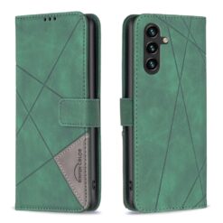 Knižkové puzdro Rhombus zelené – Samsung Galaxy A56 | Kryty na mobil Kryty na mobil | Knižkové puzdro Rhombus zelené – Samsung Galaxy A56 | Kryty na mobil