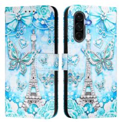 Knižkové puzdro Trendy Cross case Motýľ a Paríž – Samsung Galaxy A56