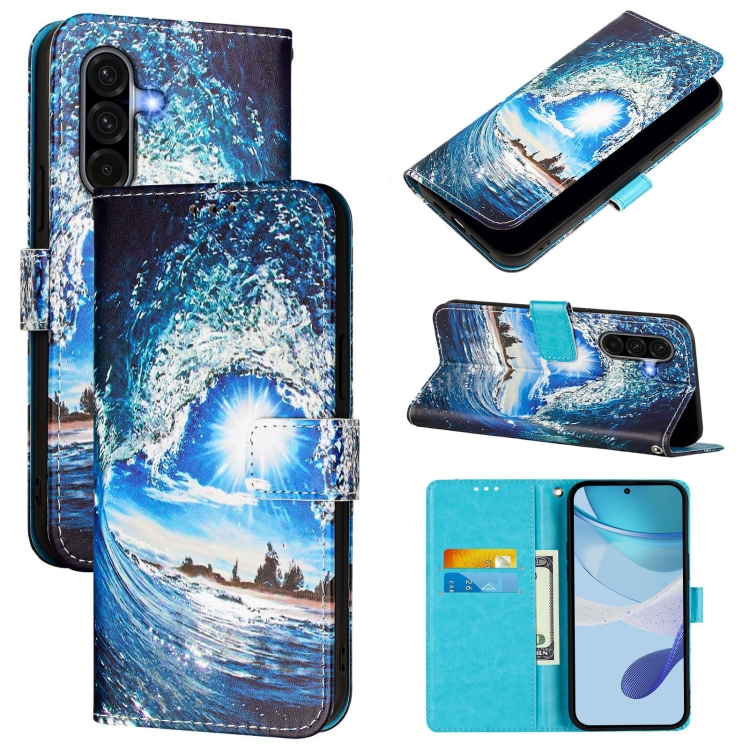Knižkové puzdro Trendy Cross case Vlna – Samsung Galaxy A56 | Kryty na mobil Kryty na mobil | Knižkové puzdro Trendy Cross case Vlna – Samsung Galaxy A56 | Kryty na mobil