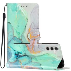 Kryty na mobil | Knižkové puzdro Trendy Cross case Zelený mramor – Samsung Galaxy A56 | Kryty na mobil