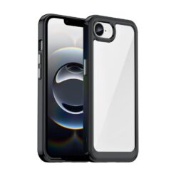 Kryty na mobil | Ochranný kryt Colorful Acrylic case čierny – Apple iPhone 16e / 17e | Kryty na mobil