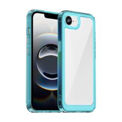 Kryty na mobil | Ochranný kryt Colorful Acrylic case transparentno-modrý – Apple iPhone 16e / 17e | Kryty na mobil
