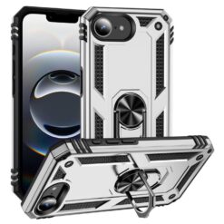Kryty na mobil | Odolný kryt Ring Armor strieborný – Apple iPhone 16e / 17e | Kryty na mobil