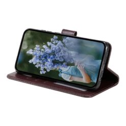 Kryty na mobil | Peňaženkové puzdro Embossing Pattern Flowery Mandala hnedé – Xiaomi 15 | Kryty na mobil