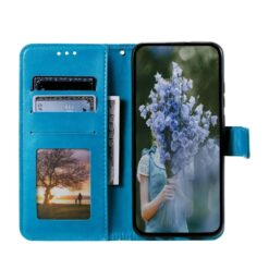 Peňaženkové puzdro Embossing Pattern Flowery Mandala modré – Xiaomi 15 | Kryty na mobil Kryty na mobil | Peňaženkové puzdro Embossing Pattern Flowery Mandala modré – Xiaomi 15 | Kryty na mobil
