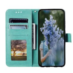 Peňaženkové puzdro Embossing Pattern Flowery Mandala zelené – Xiaomi 15 | Kryty na mobil Kryty na mobil | Peňaženkové puzdro Embossing Pattern Flowery Mandala zelené – Xiaomi 15 | Kryty na mobil