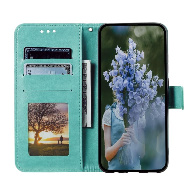 Peňaženkové puzdro Embossing Pattern Flowery Mandala zelené – Xiaomi 15 | Kryty na mobil Kryty na mobil | Peňaženkové puzdro Embossing Pattern Flowery Mandala zelené – Xiaomi 15 | Kryty na mobil
