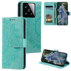 Peňaženkové puzdro Embossing Pattern Flowery Mandala zelené – Xiaomi 15 | Kryty na mobil Kryty na mobil | Peňaženkové puzdro Embossing Pattern Flowery Mandala zelené – Xiaomi 15 | Kryty na mobil