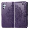 Kryty na mobil | Peňaženkové puzdro Embossing Pattern Mandala Flower sivé – Samsung Galaxy A36 | Kryty na mobil