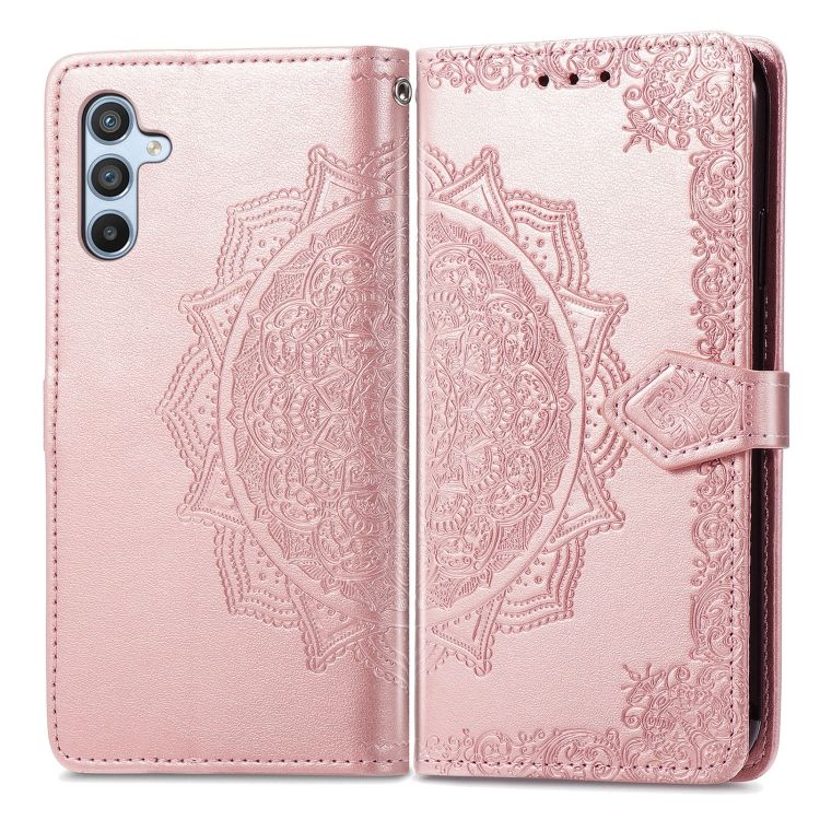 Peňaženkové puzdro Embossing Pattern Mandala Flower ružové – Samsung Galaxy A36 | Kryty na mobil Kryty na mobil | Peňaženkové puzdro Embossing Pattern Mandala Flower ružové – Samsung Galaxy A36 | Kryty na mobil