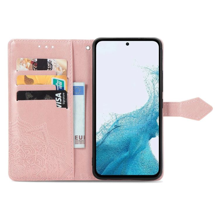 Peňaženkové puzdro Embossing Pattern Mandala Flower ružové – Samsung Galaxy A36 | Kryty na mobil Kryty na mobil | Peňaženkové puzdro Embossing Pattern Mandala Flower ružové – Samsung Galaxy A36 | Kryty na mobil