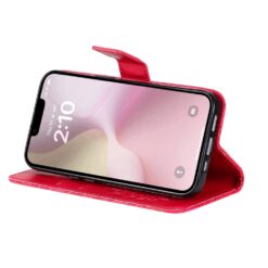 Kryty na mobil | Peňaženkové puzdro Embossing Pattern Slnečnica červené – Apple iPhone 16e / 17e | Kryty na mobil