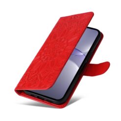 Kryty na mobil | Peňaženkové puzdro Embossing Pattern Slnečnica červené – Huawei Nova 13 | Kryty na mobil