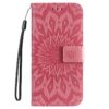 Kryty na mobil | Peňaženkové puzdro Embossing Pattern Slnečnica zelené – Apple iPhone 16e / 17e | Kryty na mobil