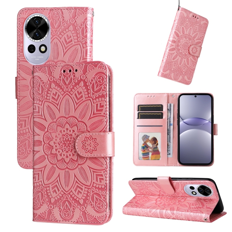 Peňaženkové puzdro Embossing Pattern Slnečnica ružové – Huawei Nova 13 | Kryty na mobil Kryty na mobil | Peňaženkové puzdro Embossing Pattern Slnečnica ružové – Huawei Nova 13 | Kryty na mobil