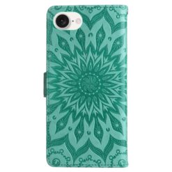 Kryty na mobil | Peňaženkové puzdro Embossing Pattern Slnečnica zelené – Apple iPhone 16e / 17e | Kryty na mobil