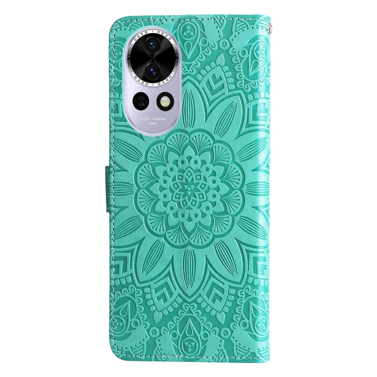 Peňaženkové puzdro Embossing Pattern Slnečnica zelené – Huawei Nova 13 | Kryty na mobil Kryty na mobil | Peňaženkové puzdro Embossing Pattern Slnečnica zelené – Huawei Nova 13 | Kryty na mobil