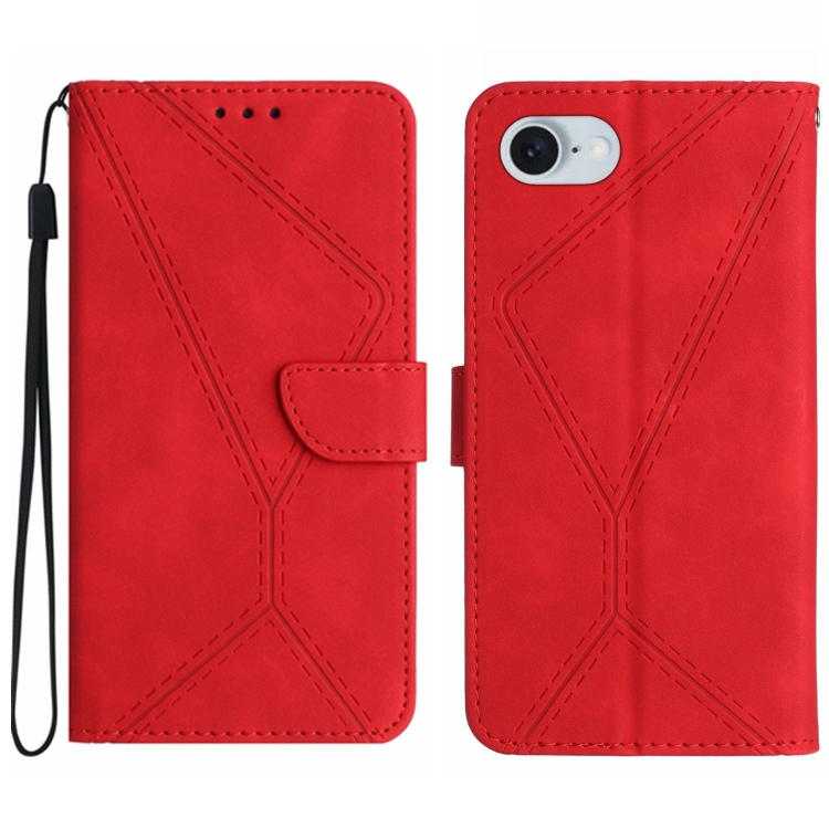 Peňaženkové puzdro Embossing Pattern Stitchy case červené – Apple iPhone 16e / 17e | Kryty na mobil Kryty na mobil | Peňaženkové puzdro Embossing Pattern Stitchy case červené – Apple iPhone 16e / 17e | Kryty na mobil