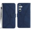 Kryty na mobil | Peňaženkové puzdro Embossing Pattern Stitchy case čierne – Samsung Galaxy A36 | Kryty na mobil