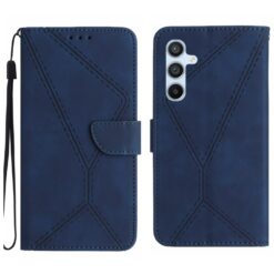 Kryty na mobil | Peňaženkové puzdro Embossing Pattern Stitchy case modré – Samsung Galaxy A36 | Kryty na mobil