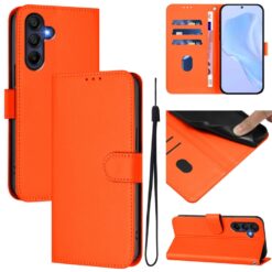 Peňaženkové puzdro Solid oranžové – Samsung Galaxy A26 | Kryty na mobil Kryty na mobil | Peňaženkové puzdro Solid oranžové – Samsung Galaxy A26 | Kryty na mobil