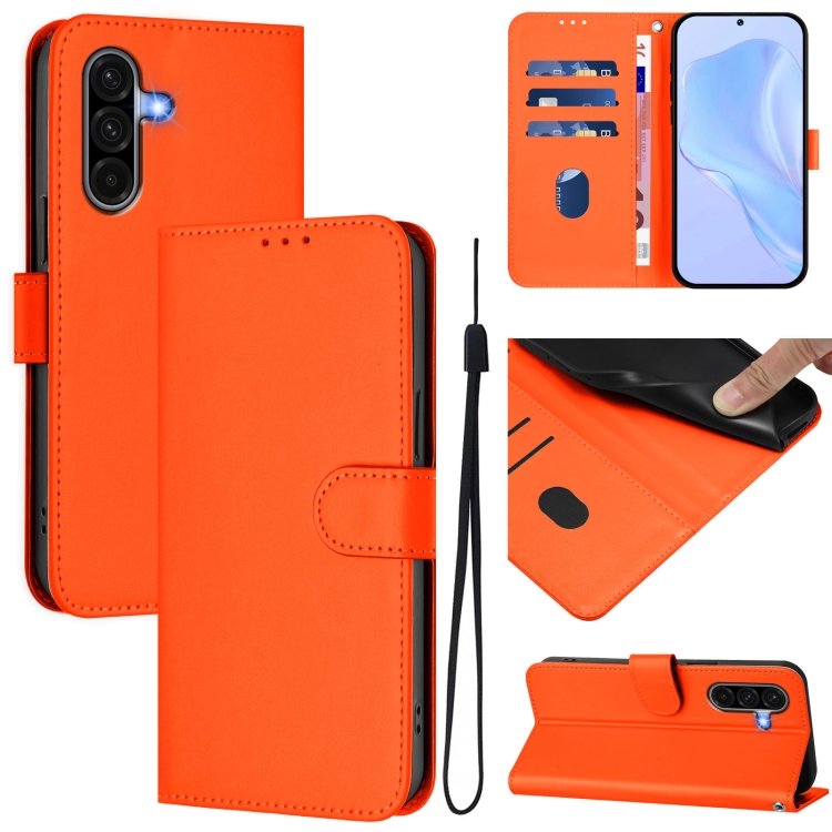Peňaženkové puzdro Solid oranžové – Samsung Galaxy A56 | Kryty na mobil Kryty na mobil | Peňaženkové puzdro Solid oranžové – Samsung Galaxy A56 | Kryty na mobil