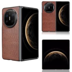 Kryty na mobil | Zadný kryt Crocodile Texture hnedý – Huawei Mate X6 | Kryty na mobil