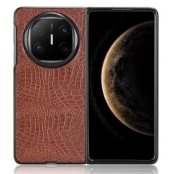 Kryty na mobil | Zadný kryt Crocodile Texture hnedý – Huawei Mate X6 | Kryty na mobil