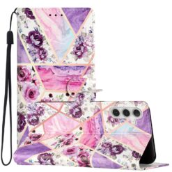 Knižkové puzdro Trendy Cross case Fialový mramor – Samsung Galaxy A26 | Kryty na mobil Kryty na mobil | Knižkové puzdro Trendy Cross case Fialový mramor – Samsung Galaxy A26 | Kryty na mobil