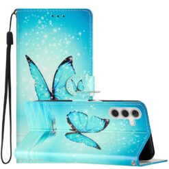 Knižkové puzdro Trendy Cross case Modrý motýľ – Samsung Galaxy A26 | Kryty na mobil Kryty na mobil | Knižkové puzdro Trendy Cross case Modrý motýľ – Samsung Galaxy A26 | Kryty na mobil