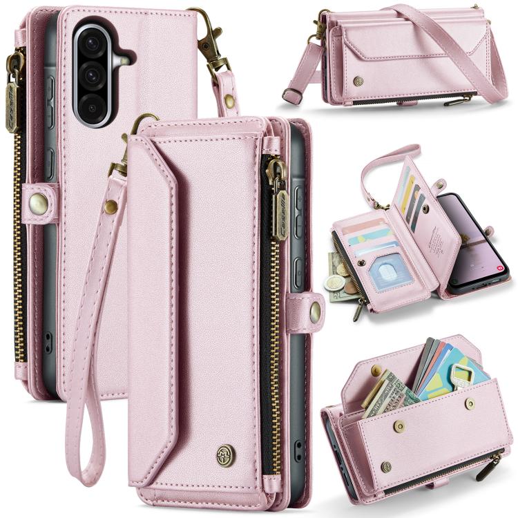Multifunkčné peňaženkové puzdro CaseMe Business case ružové – Samsung Galaxy A56 | Kryty na mobil Kryty na mobil | Multifunkčné peňaženkové puzdro CaseMe Business case ružové – Samsung Galaxy A56 | Kryty na mobil