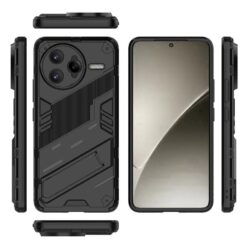 Kryty na mobil | Odolný Kryt Punk armor case čierny – Xiaomi Poco F7 Ultra | Kryty na mobil