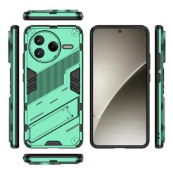 Kryty na mobil | Odolný Kryt Punk armor case zelený – Xiaomi Poco F7 Pro | Kryty na mobil