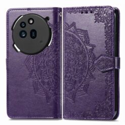 Peňaženkové puzdro Embossing Pattern Mandala Flower fialové – Nothing Phone (3a) Pro