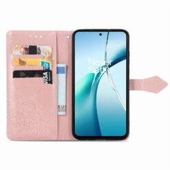 Kryty na mobil | Peňaženkové puzdro Embossing Pattern Mandala Flower ružové – Nothing Phone (3a) | Kryty na mobil