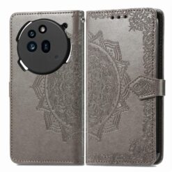 Peňaženkové puzdro Embossing Pattern Mandala Flower sivé – Nothing Phone (3a) Pro