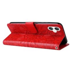 Kryty na mobil | Peňaženkové puzdro Embossing Pattern Slnečnica červené – Samsung Galaxy A06 | Kryty na mobil