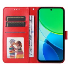 Kryty na mobil | Peňaženkové puzdro Embossing Pattern Slnečnica červené – Vivo Y19s | Kryty na mobil
